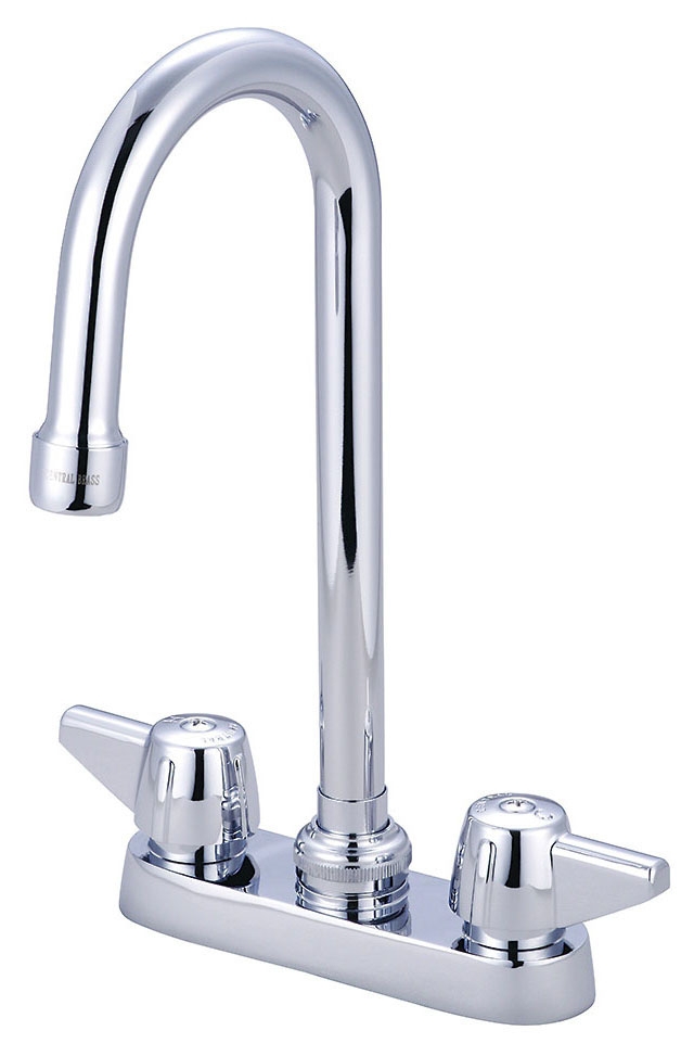 #0084-A17 Central Brass
Bar/Laundry Faucet Deck Mount
4&quot; Centers &amp; 4&quot; Gooseneck
Spout W/ Aerator