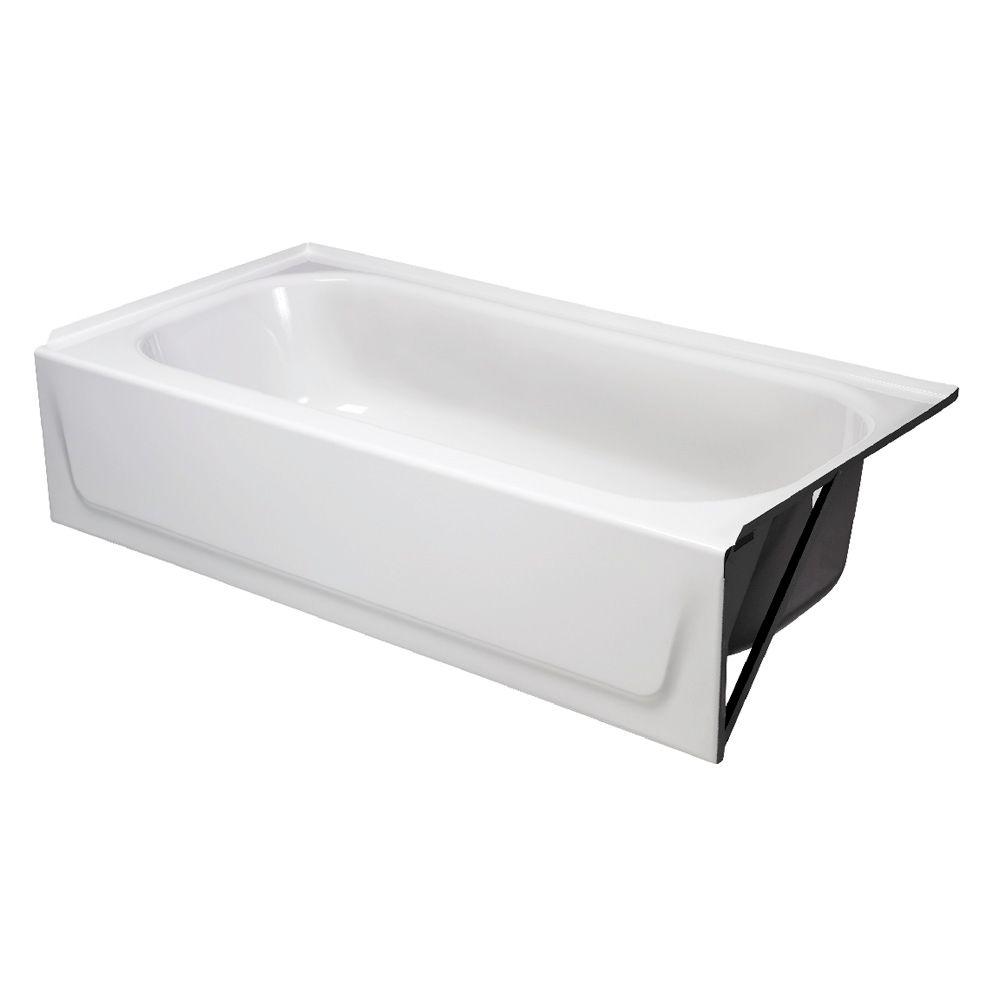 3364-00 Bootz ALOHA R.H.
5&#39;
X 30&quot; X 14&quot; Enamaled Steel Tub
-White (6)