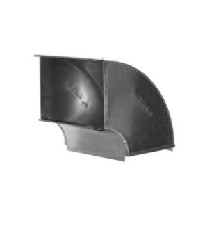 Gray Metal 12x10 Slide/Drive Shortway Trunk Elbow vertical