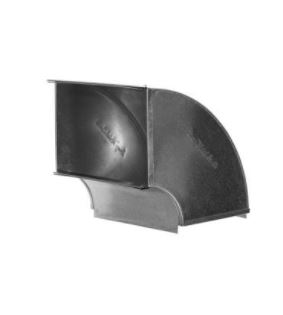 Gray Metal 10x8 Slide/Drive Shortway Trunk Elbow vertical