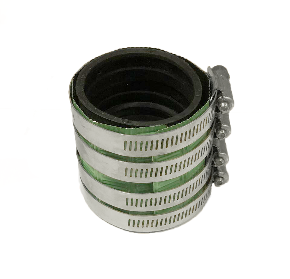 6218H8G 2&quot; - 4 BAND IDEAL
(GREEN) COUPLING {75} -- 3/8&quot;
Hex-80 inch/lbs Installation 
(Adapts from PVC to IPEX)