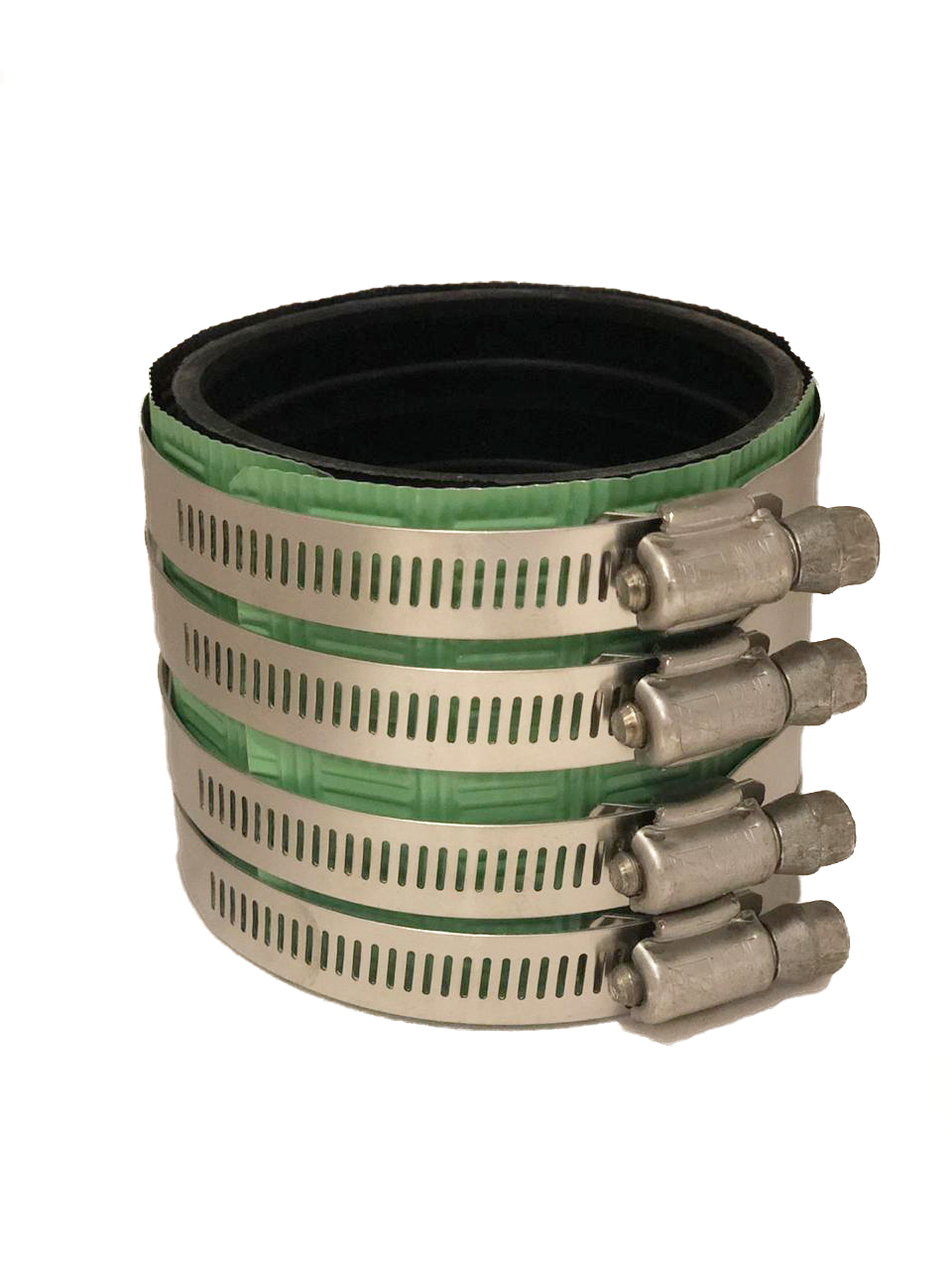 6219H8G 3&quot; - 4 BAND IDEAL
(GREEN) COUPLING {48} - 3/8&quot;
Hex-80 inch/lbs Installation 
(Adapts from PVC to IPEX)