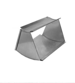 Gray Metal 12x8 Slide/Drive Shortway Trunk Angle vertical