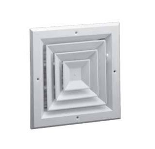 Hart &amp; Cooley A504MS Ceiling Diffuser 4-Way 10&quot;x10&quot; ; White