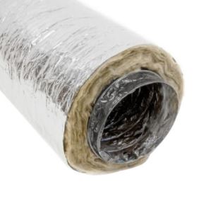 7&quot; x 25&#39; Silver Coated (R6) Flexible Insulated Duct