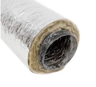 7&quot; x 25&#39; Silver Coated (R8) Flexible Insulated Duct