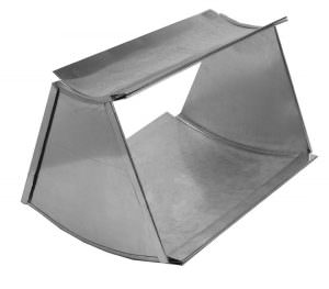 Gray Metal 10x8 Slide/Drive Shortway Trunk Angle vertical