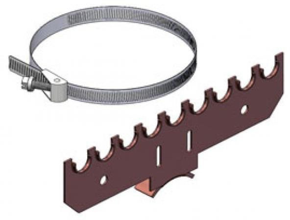 Copper-bonded bracket with 9 notches 1&quot; on center (for