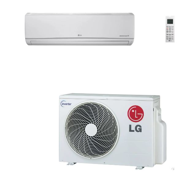 LG 12K BTU single zone unit 17 SEER, 10.5 EER, heat pump