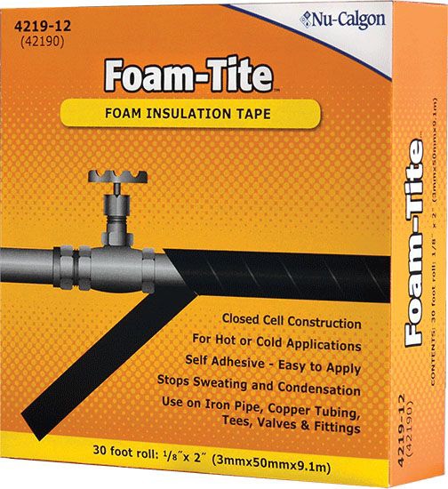 Nu-Calgon 4219-12 INSULATION
TAPE, FOAM-TITE, 12X1 CS