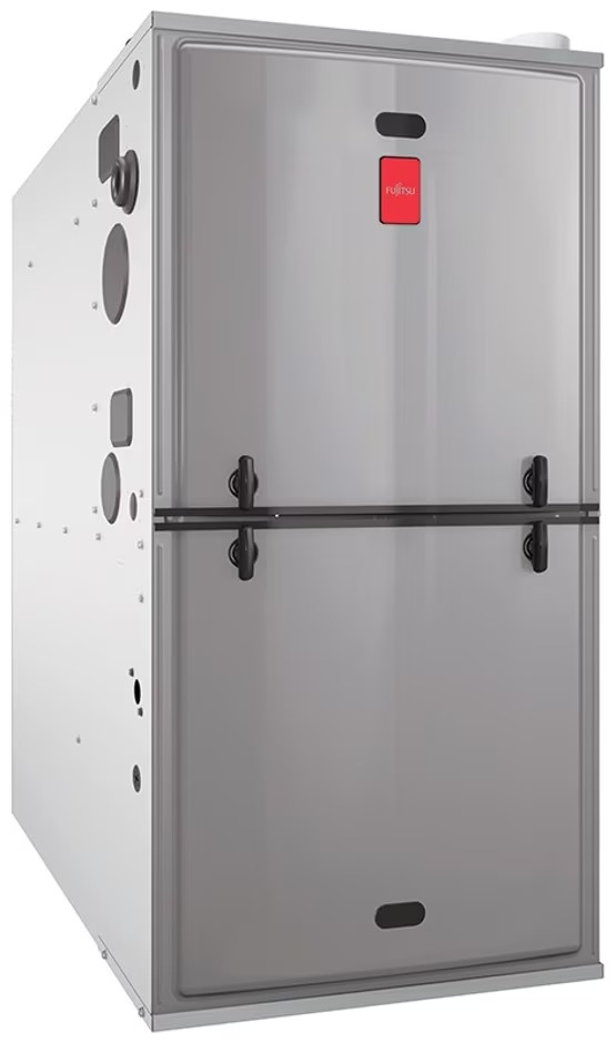 FUJITSU, BY RHEEM 95% 60K BTU 
B CABINET SINGLE STAGE FURNACE 
CONSTANT TORQUE, 4 WAY MULTI 
POSITION. Dimensions: 34 x 
17.5 x 29.6&quot;, weight: 128 lbs, 
2&quot; VENTING - 65 FEET, 3&quot; 
VENTING - 100 FEET