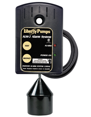 LIBERTY ALM-2 ALARM, 115 VOLT
9 VOLT BATTERY PROTECTED,
FLOAT ACTIVATED, HORN &amp;
INDICATOR LIGHT (INDOOR), 20&#39;
FLOAT CHORD