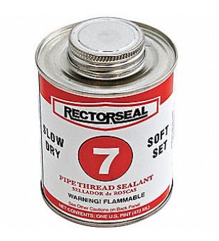 RectorSeal #7 Black,
Industrial Chemical/Oil Pipe
Thread Sealant 16oz. 4/CS