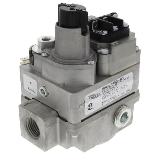 36C03-333 W.R.24v, Stand. 
Pilot, Nat./LP, 1/2&quot; x 3/4&quot; 
Gas Valve.            
---Replaces 36C03-221---